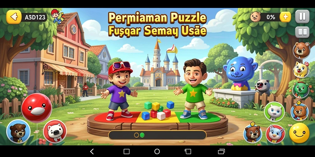 Tampilan gameplay ASD123 dengan tantangan puzzle menarik.
