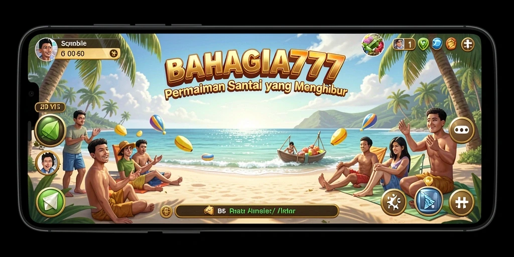 Screenshot utama BAHAGIA777 menampilkan gameplay yang ceria dan menarik.