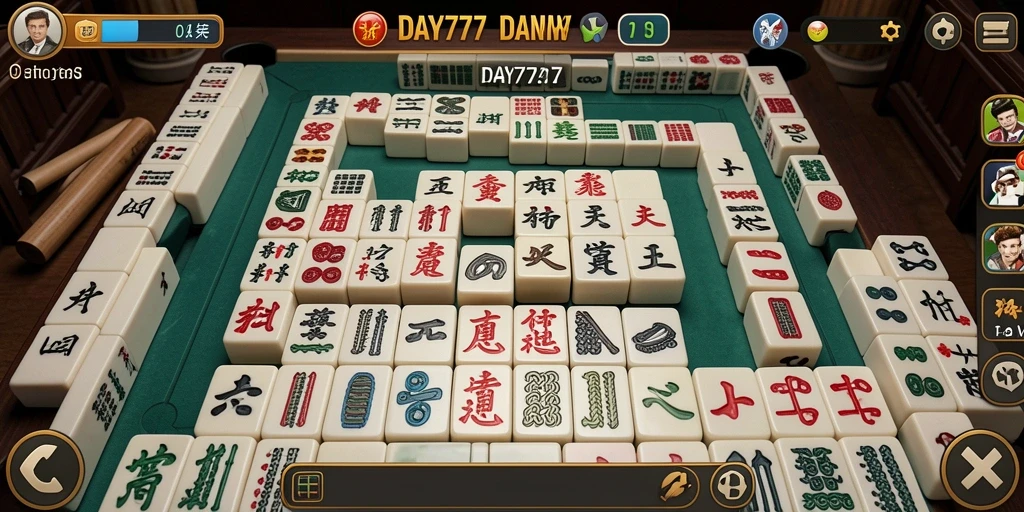 Tampilan permainan Mahjong yang menarik di DAY777.
