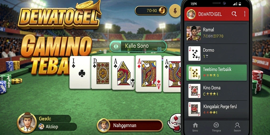 Screenshot gameplay DEWATOGEL menunjukkan keseruan bermain domino.