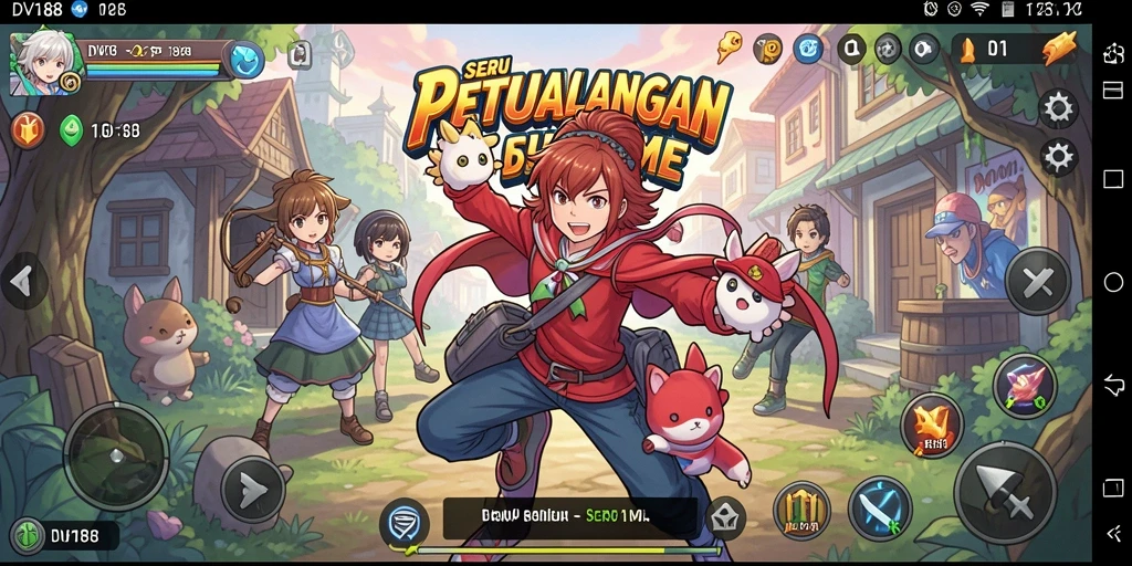 Tampilan gameplay Anime yang menawan dan penuh warna.