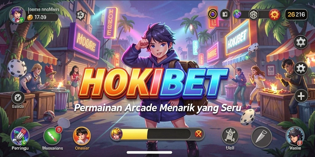 Tampilan permainan HOKIBET dengan grafis Arcade yang menarik.
