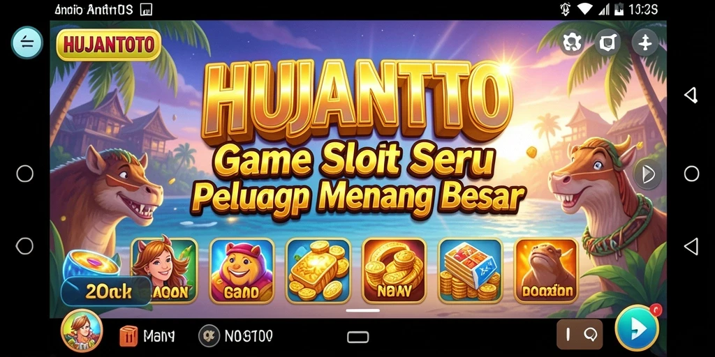 Tampilan gameplay HUJANTOTO dengan fitur slot yang menarik.