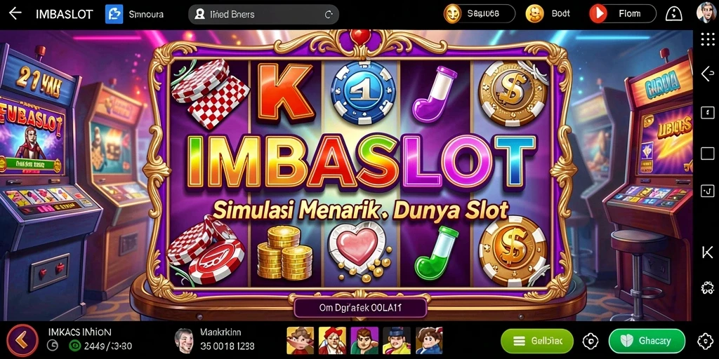 Tampilan permainan slot dalam <strong>IMBASLOT</strong> yang memukau dan menarik.