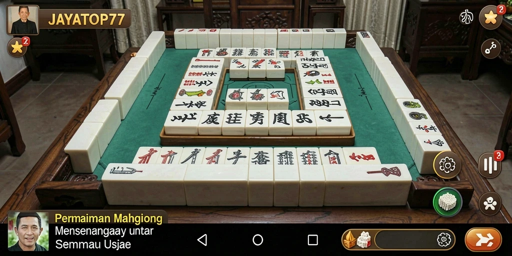 Screenshot utama dari JAYATOP77 menampilkan gameplay Mahjong yang menarik dan interaktif.