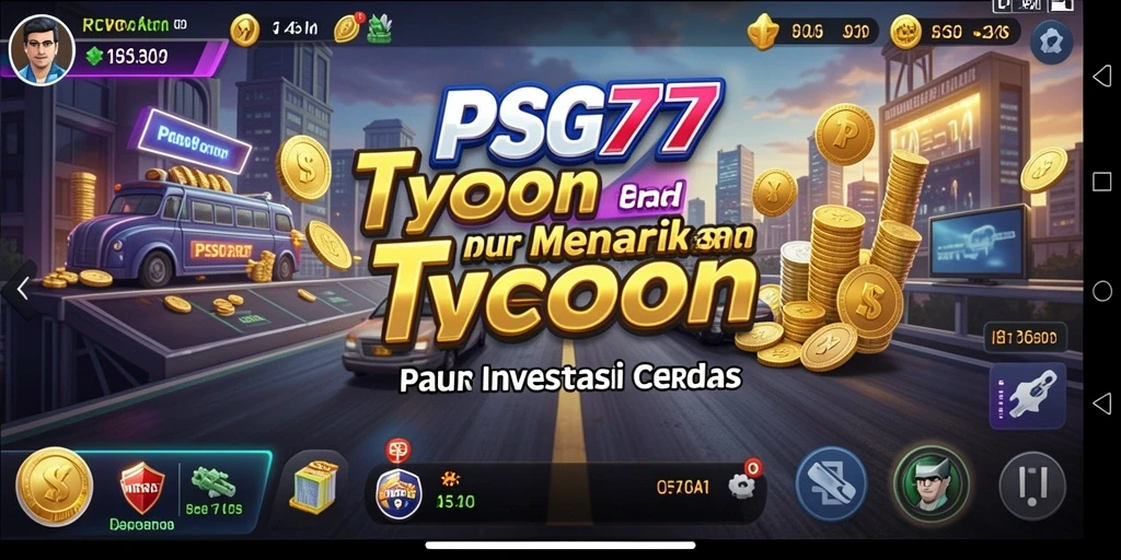 Tampilan menarik dari gameplay Tycoon PSG77 yang seru.