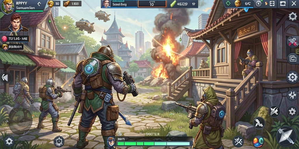 Tampilan gameplay seru dari RPYYY menunjukkan pertarungan strategis.