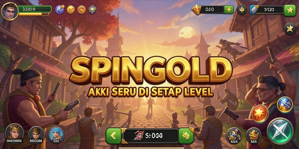 Tangkapan layar dari gameplay aksi SPINGOLD yang seru dan mendebarkan.