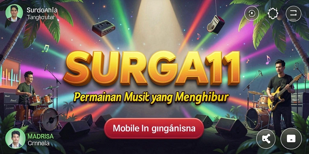 Tampilan utama gameplay <strong>SURGA11</strong> yang penuh warna dan energik.