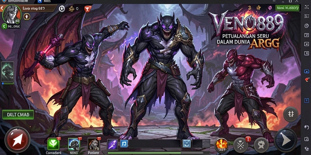 Tampilan gameplay VENOM889 dengan aksi seru di dunia ARPG.