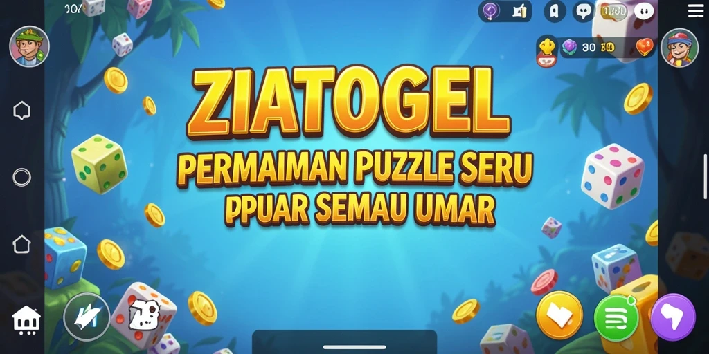 Tampilan gameplay ZIATOGEL yang penuh warna dan menantang.